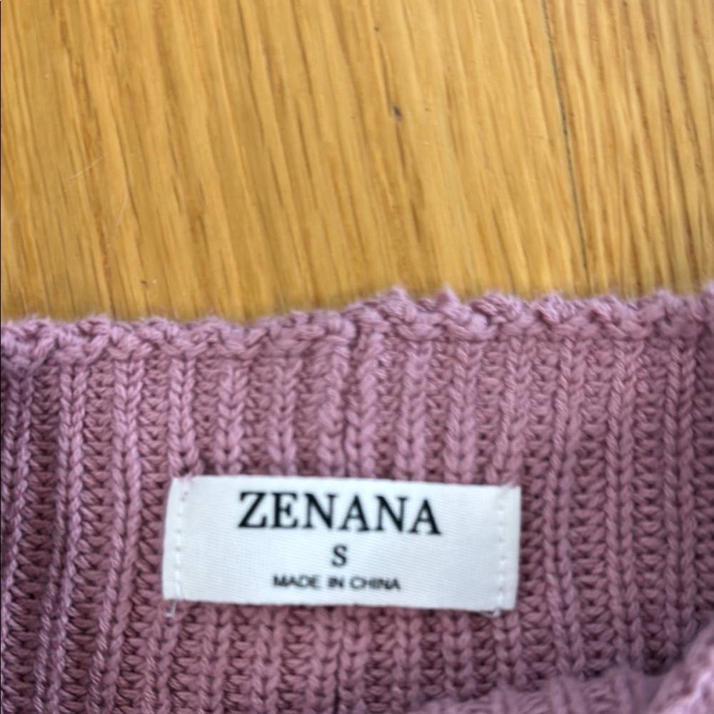 Zenana Outfitters Mauve Knit Top - Picture 2 of 4